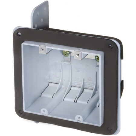 American Imaginations Electrical Box, 37 cu in, Square Box Type, 2 Gangs, Plastic AI-37168